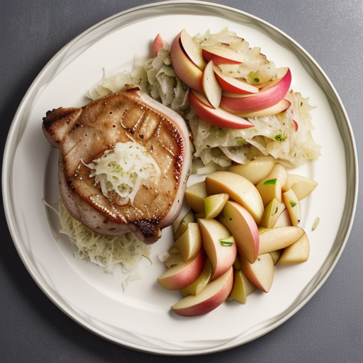 pork chops with sauerkraut and apples
