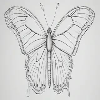 butterfly drawing outline