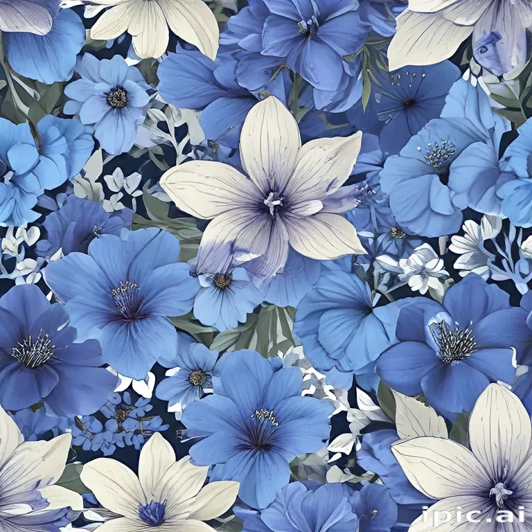 blue flowers png