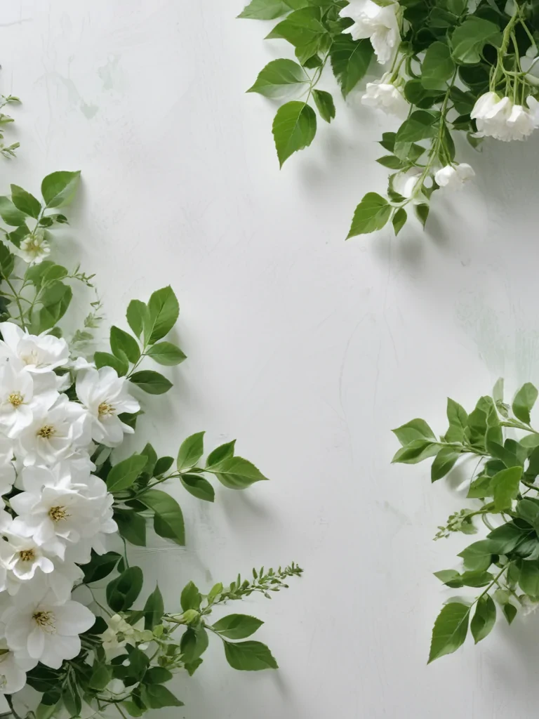 white and green background