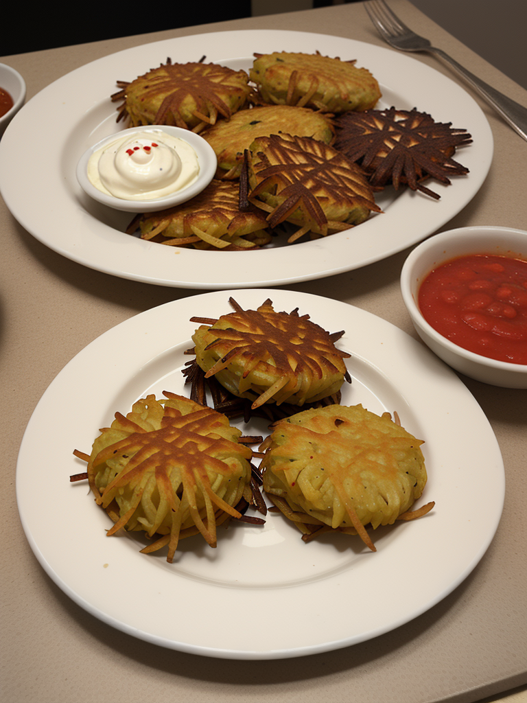 what are latkes served with