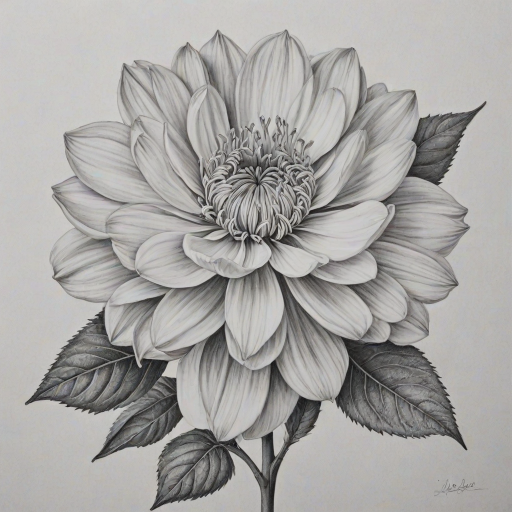 flower pencil drawing