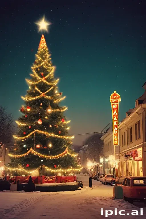 retro christmas image