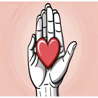 hand heart clipart