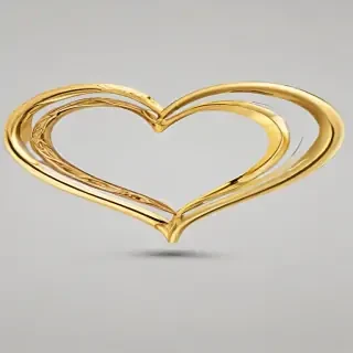 gold heart png