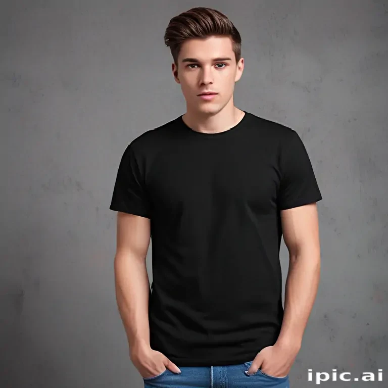 black tee shirt mockup