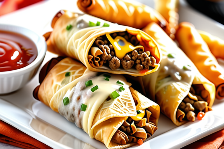 cheeseburger egg rolls air fryer