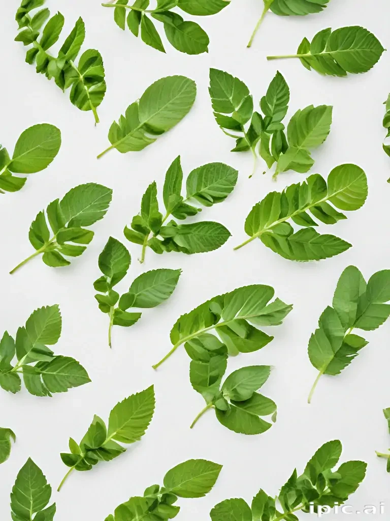 green on white background
