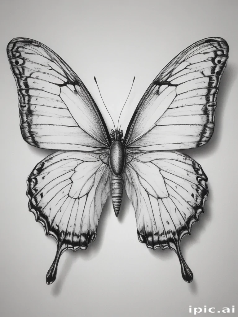 outline drawing of a butterfly