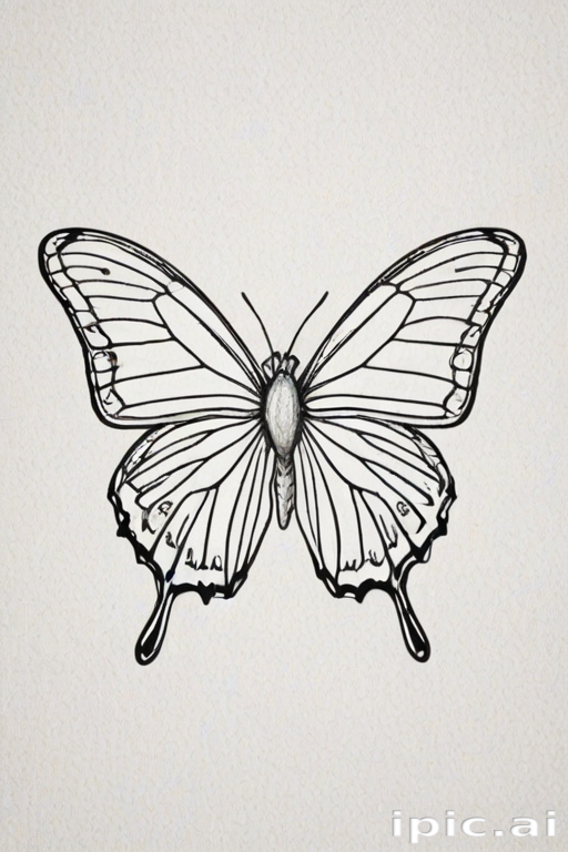 outline drawing of a butterfly