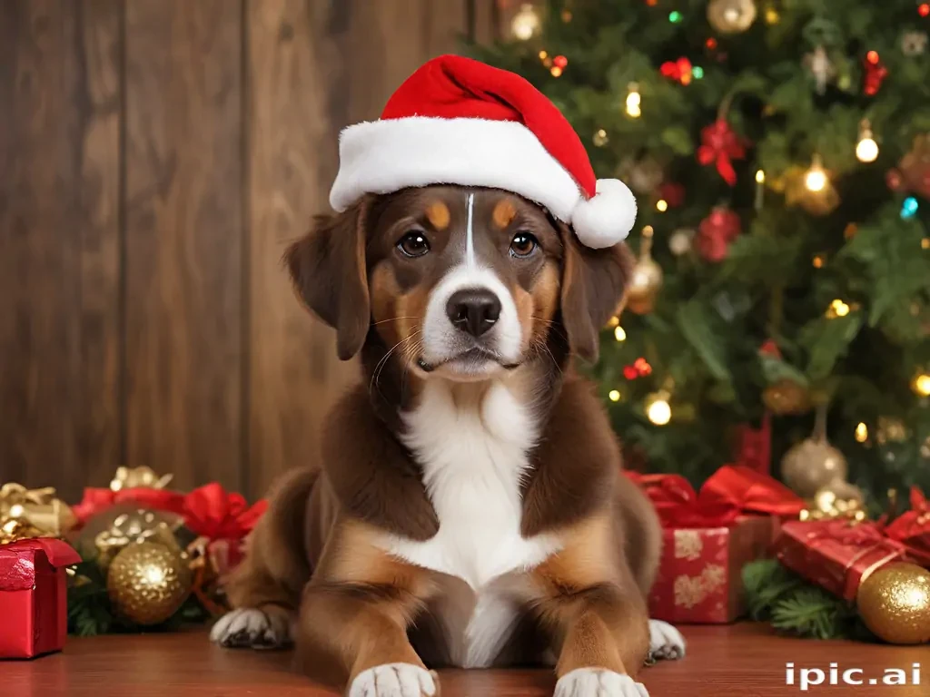 christmas dog background