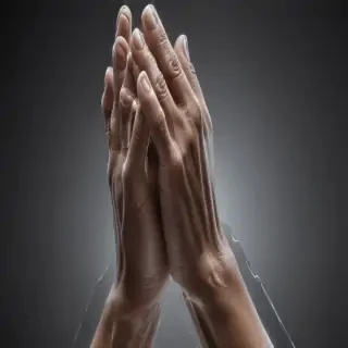 praying hands transparent