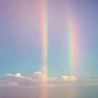 pastel coloured rainbow