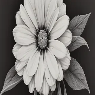 flower pencil drawing
