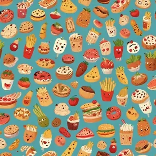 animated food