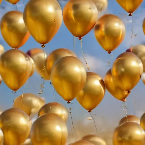 golden balloons