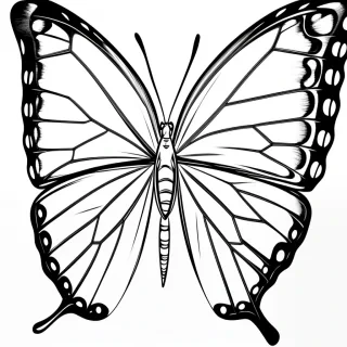 outline of butterfly