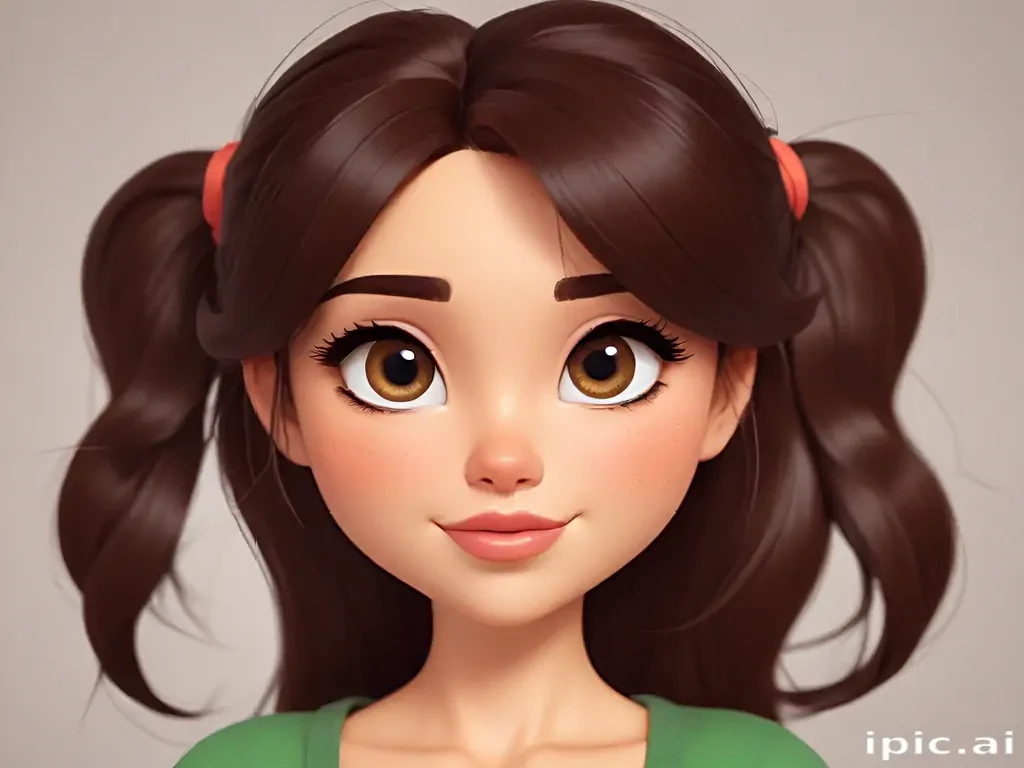 brunette cartoon character