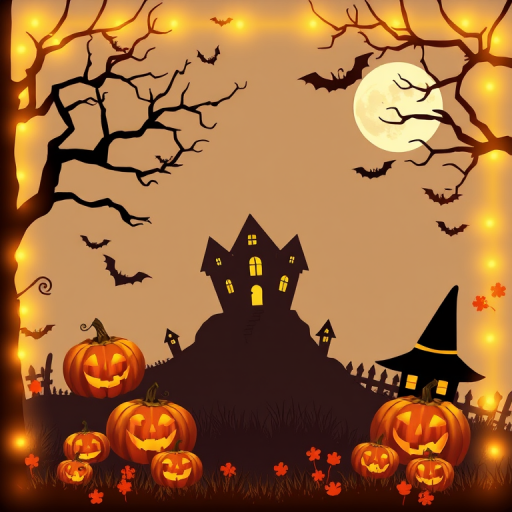 halloween border transparent