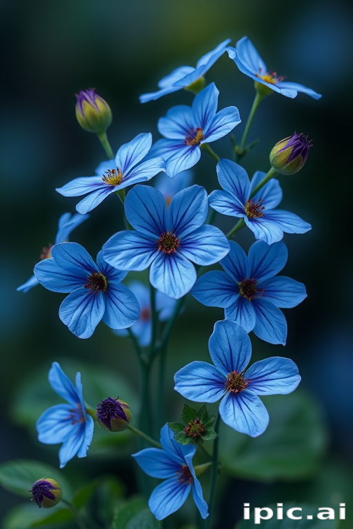 blue flowers png