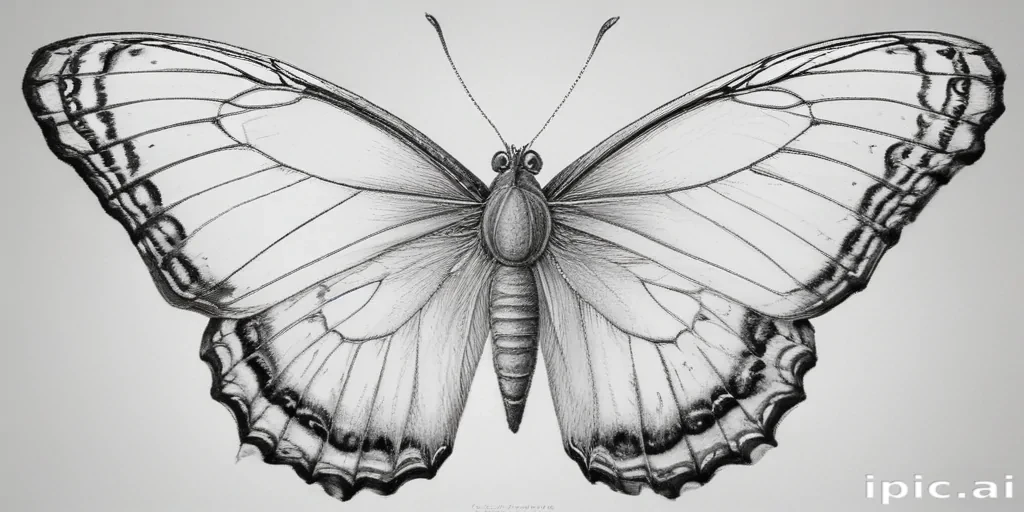 outline drawing of a butterfly