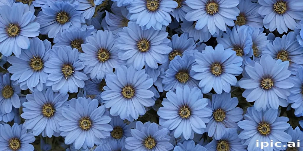 aesthetic blue flowers