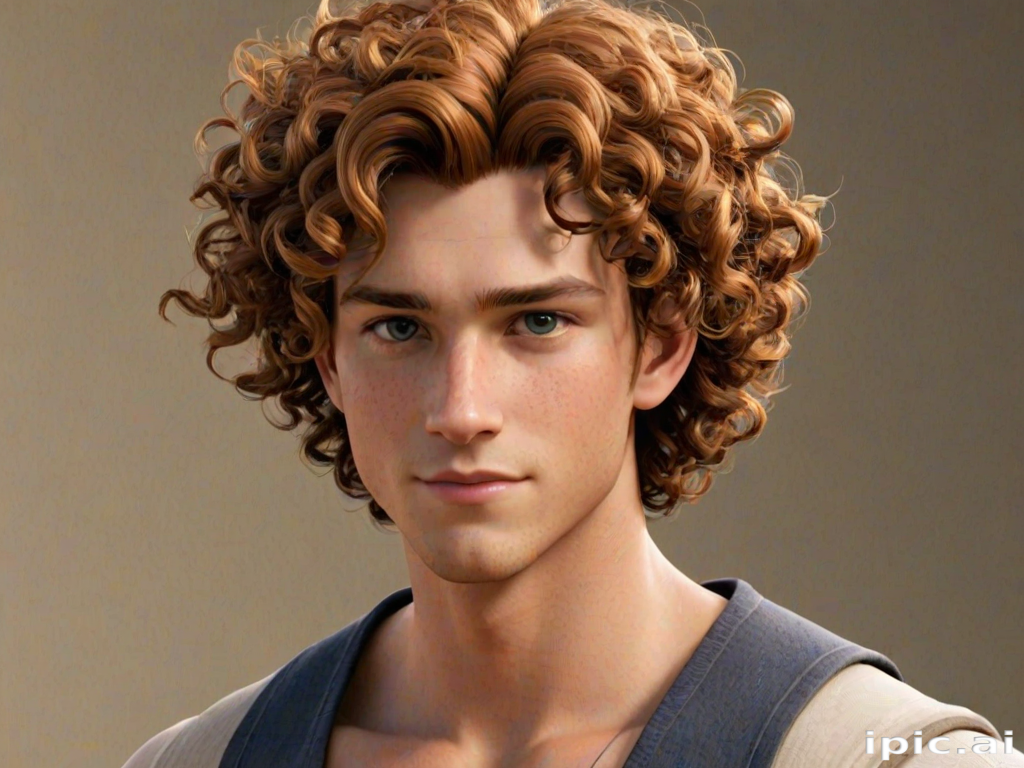 popular male cartoon characters with curly hair