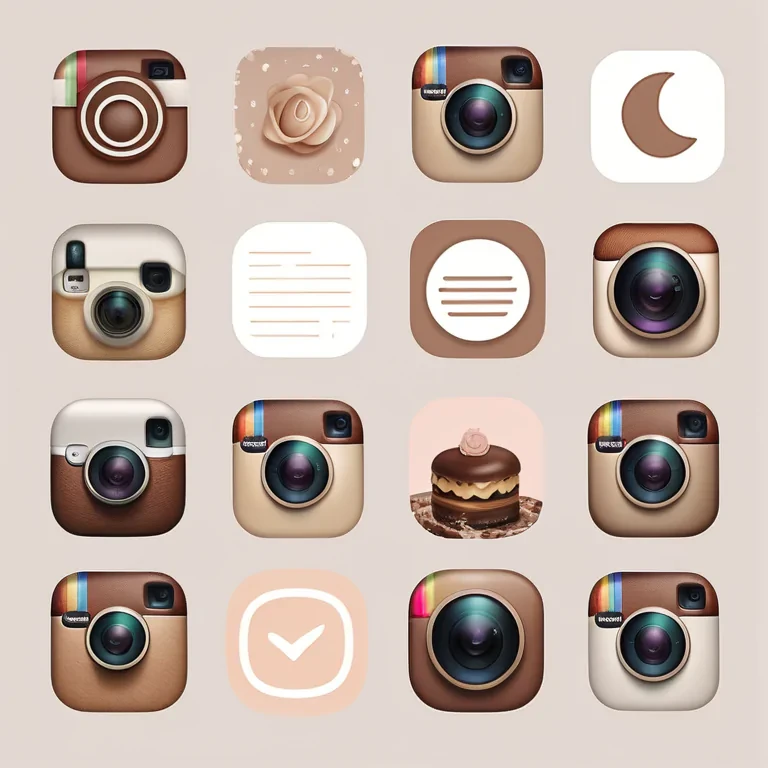 aesthetic instagram highlight covers brown