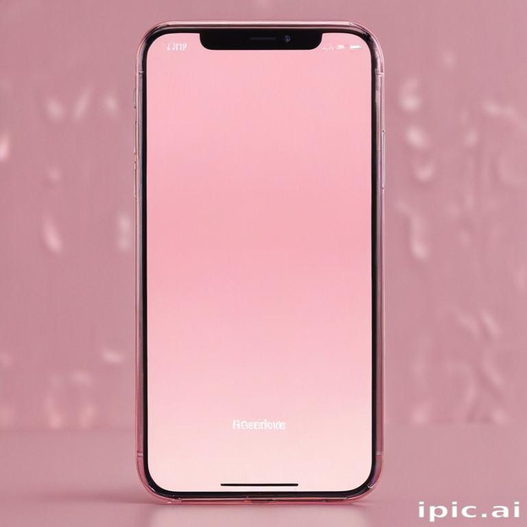 Stylish Smartphone Displaying a Soft Pink Gradient Background in ...