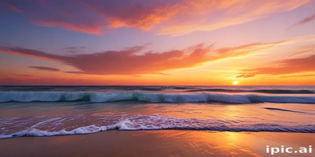 sunset on the beach backgrounds