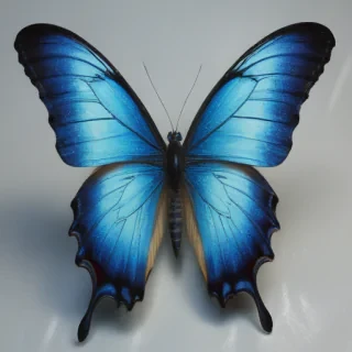 aesthetic blue butterfly
