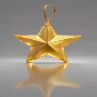 transparent gold star