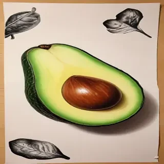 avocado drawing