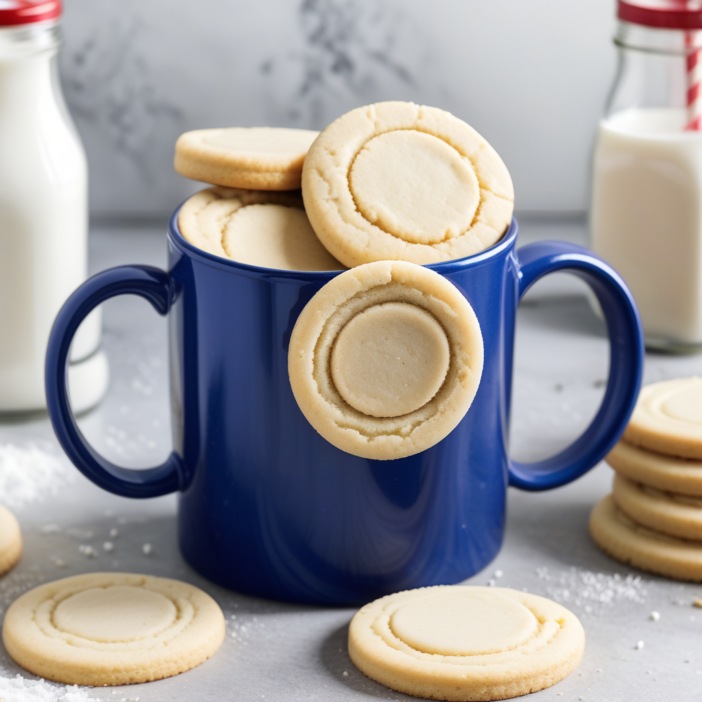 sugar cookie recipe in a mug