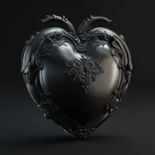 black heart transparent