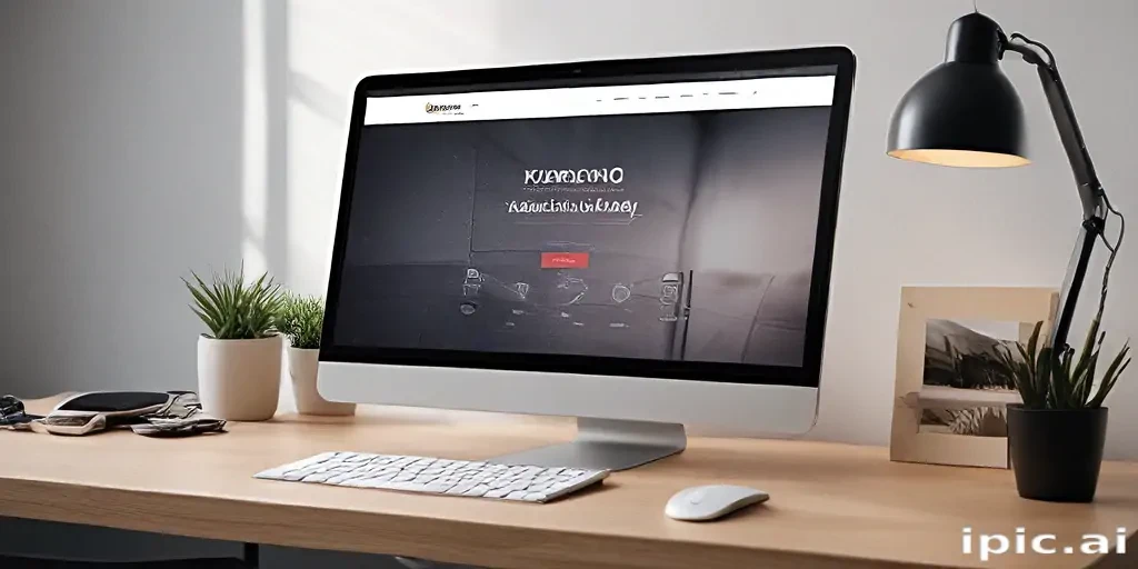 computer website mockup