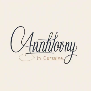 anthony in cursive