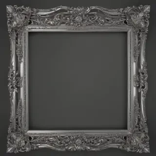 silver frame png