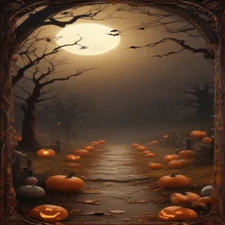 halloween border transparent