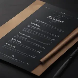 restaurant menu mockup