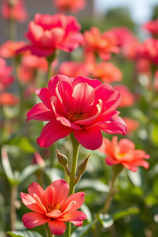Regenerate the image with a high-resolution DSLR camera, aperture f/2.8, ISO 100, 50mm lens, natural light, focus on vibrant colors and sharp details, captured from a slightly elevated angle.