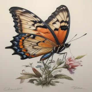 butterfly drawling