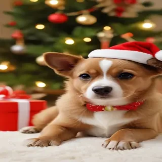 christmas dog backgrounds