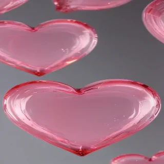pink heart transparent