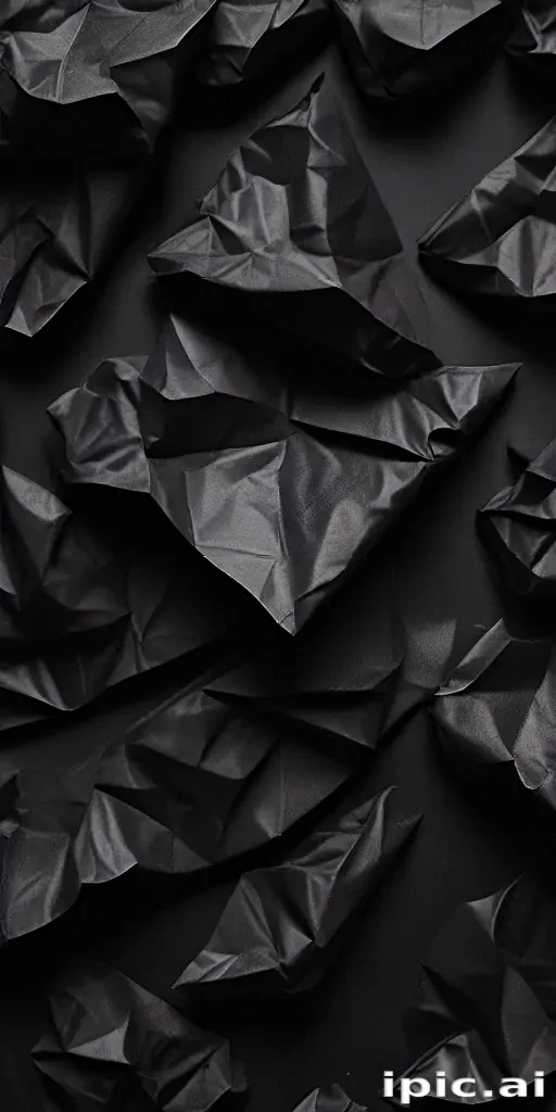 crumpled black paper