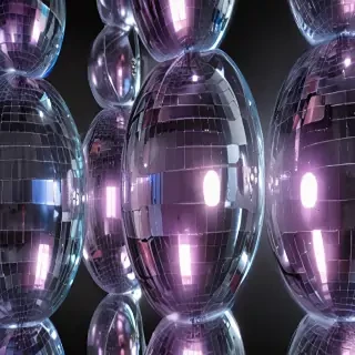 transparent disco balls
