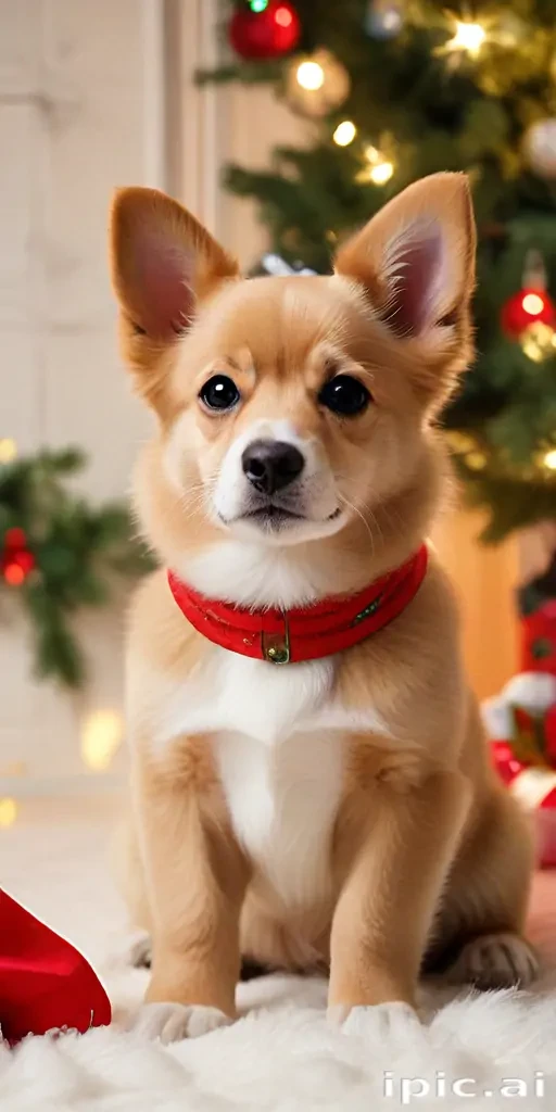 cute christmas dog wallpaper