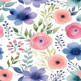 watercolor flowers background