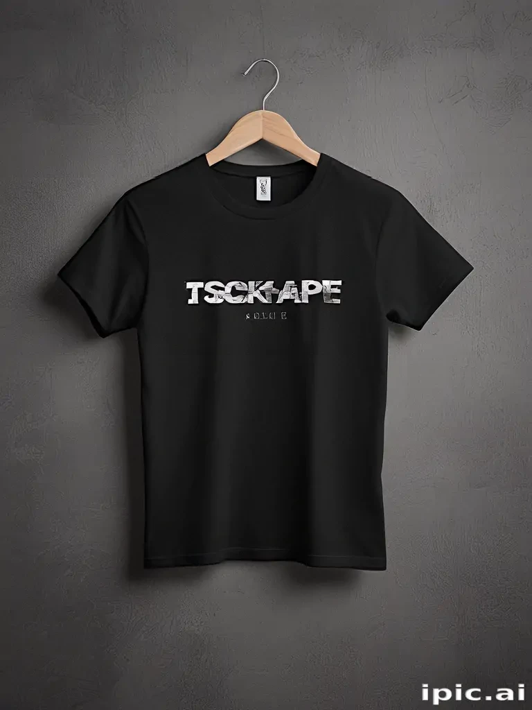 black tee shirt mockup
