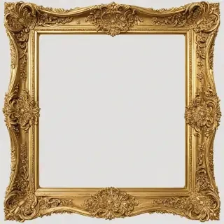 golden frame png transparent